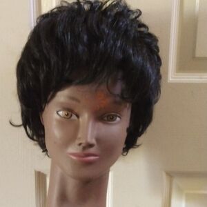 Layered Curled Synthetic Wig.